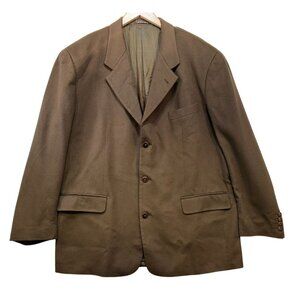 Vintage Colombo Mens Wool Blazer Jacket Brown Vasari Made In Italy